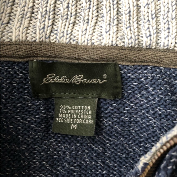 EDDIE BAUER - mens zip up sweater medium - Picture 3 of 4
